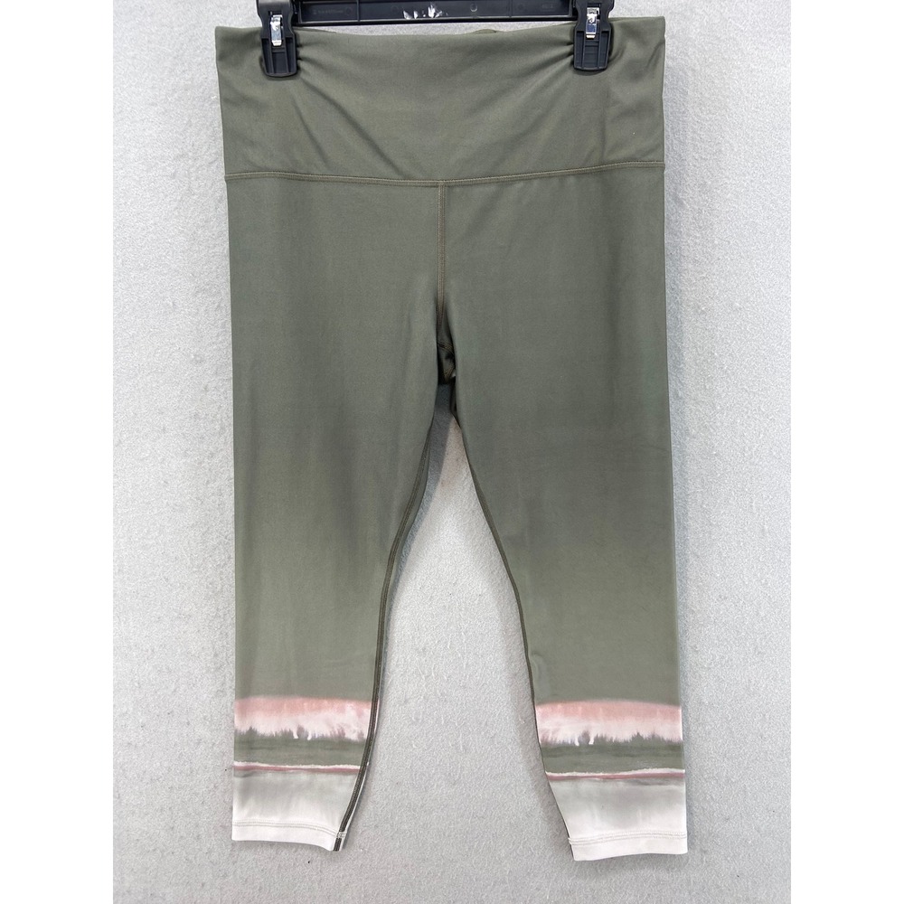 Athleta‎ Leggings Womens Sz LP Elation 7/8 Petite Olive Ombre Landscape Print